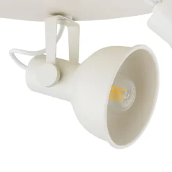 Argon Loftlampe Trogir, beige, 3 lyskilder, stål, Ø 30 cm