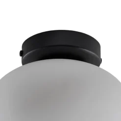 Domiluce Loftlampe Ufo, sort/hvid, Ø 18 cm, glas, G9