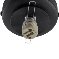 Domiluce Loftlampe Ufo, sort/hvid, Ø 18 cm, glas, G9