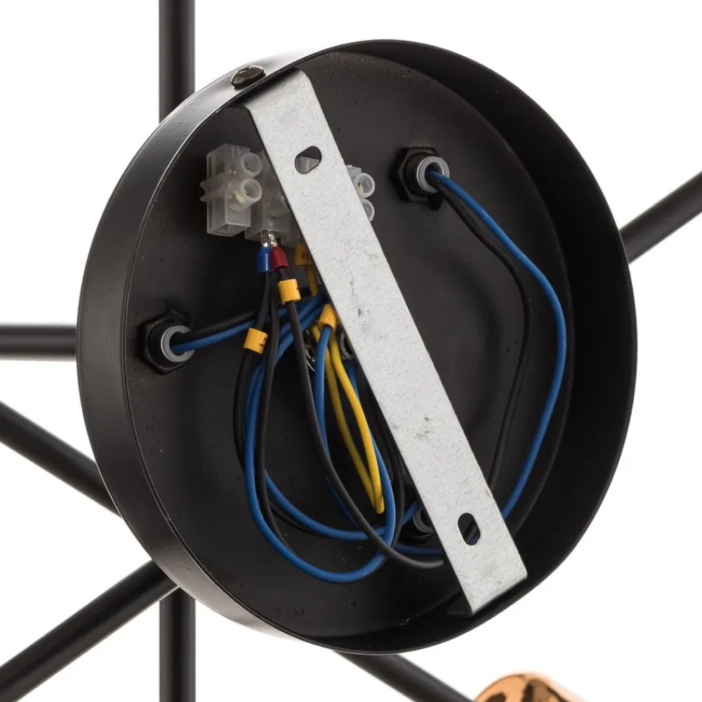 Loftlampe Veken 6B i sort og kobber^EMIBIG LIGHTING Online