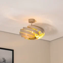 Loftlampe Vento, beige, Ø 50 cm^Euluna New