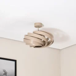 Loftlampe Vento, beige, Ø 50 cm^Euluna New