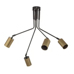 EMIBIG LIGHTING Loftlampe Verno 4 Black i sort og guld
