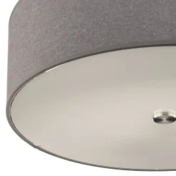 Nowodvorski Lighting Loftlampe Viviane med tekstilskærm, grå