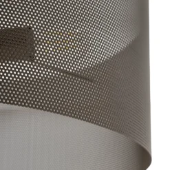 Domiluce Loftlampe Zofia, kaffebrun, metal, Ø 50 cm, 3 lyskilder, E27