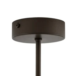 Domiluce Loftlampe Zofia, kaffebrun, metal, Ø 50 cm, 3 lyskilder, E27