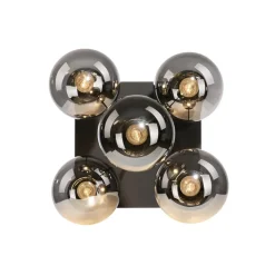 JUST LIGHT. GmbH Loftslampe Big Widow, glaskugler, fem flammer