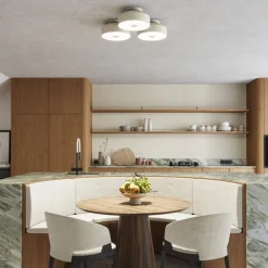 Loftslampe CLARO, beige, Ø 30 cm, metal, 4 x E27^SOLLUX LIGHTING Outlet