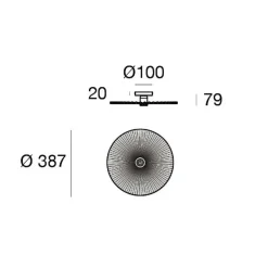 Loftslampe Doge_S, hvid, metal, Ø 39 cm, E27^Linea Light New