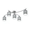 Loftslampe Garda - 5 lys med grå skærme^Trio Lighting Best