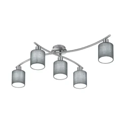 Loftslampe Garda - 5 lys med grå skærme^Trio Lighting Best