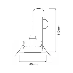 Deko-Light Indbygningsspots>Loftsmonteret ring GU10 uden pære, sort