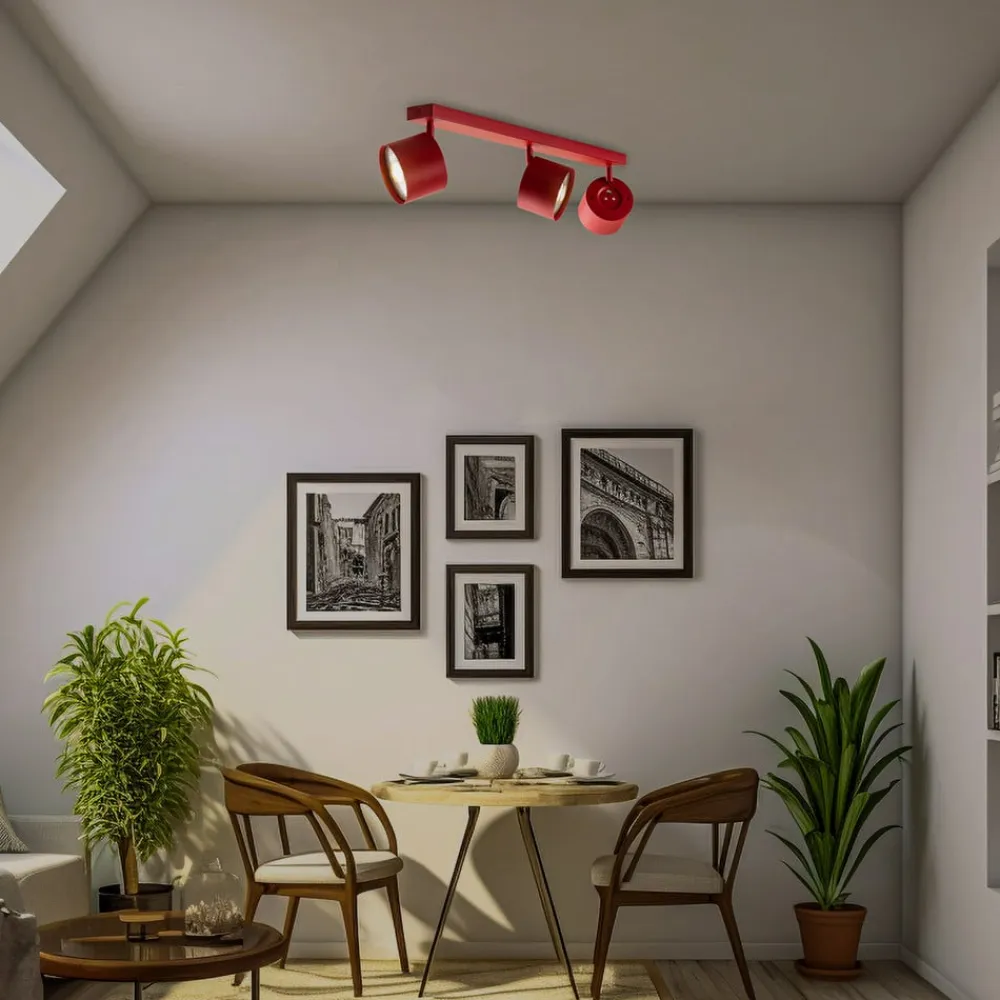 Børn Argon Gang|Loftlamper>Loftspot Chloe justerbar med 3 lyskilder, rød