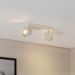 Loftspot Chloe justerbar med 2 lyskilder, beige^Argon New