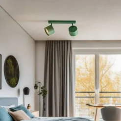 Børn Argon Loftspot Chloe justerbar med 2 lyskilder, grøn