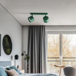 Børn Argon Loftspot Chloe justerbar med 2 lyskilder, grøn