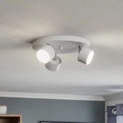 Eko-Light Spotlights>Loftspot Cloudy med 3 lyskilder, hvid rund