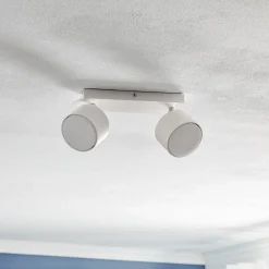 Eko-Light Loftspot Cloudy med 2 lyskilder, hvid