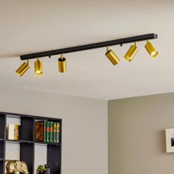 Nowodvorski Lighting Loftspot Eye Spot 6 lyskilder, sort/messing