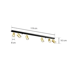 Nowodvorski Lighting Loftspot Eye Spot 6 lyskilder, sort/messing