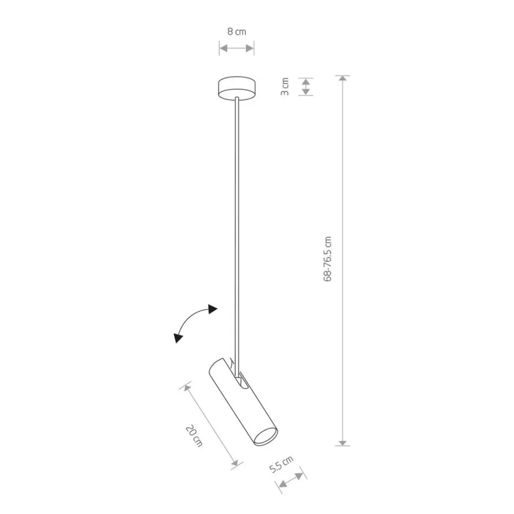 Loftspot Eye Super, højde 76 cm, sort^Nowodvorski Lighting