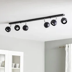 SOLLUX LIGHTING Loftlamper|Spotlights>Loftspot Flame, sort, 6 lyskilder