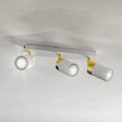 Eko-Light Loftspot Joker, hvid/guld, 3 lyskilder