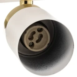 Eko-Light Loftspot Joker, hvid/guld, 3 lyskilder