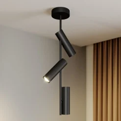 Loftspot Leda 3, 3 lyskilder, sort^SIGMA Outlet