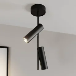 Loftspot Leda 2, 2 lyskilder, sort^SIGMA New