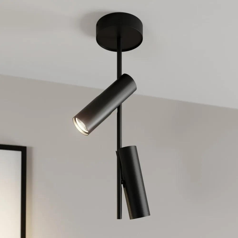 Loftspot Leda 2, 2 lyskilder, sort^SIGMA New