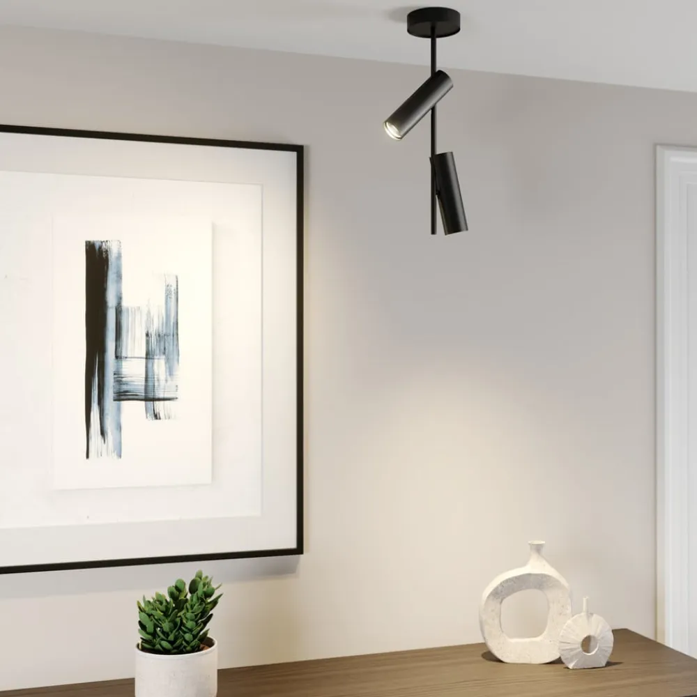 Loftspot Leda 2, 2 lyskilder, sort^SIGMA New