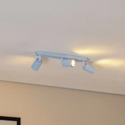 Børn TK Lighting Loftlamper|Spotlights>Loftspot Livia, lyseblå, 52 cm, 3 lyskilder, metal, GU10
