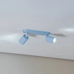 Børn TK Lighting Loftlamper|Spotlights>Loftspot Livia, lyseblå, 35 cm, 2 lyskilder, metal, GU10