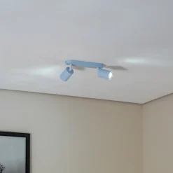 Børn TK Lighting Loftlamper|Spotlights>Loftspot Livia, lyseblå, 35 cm, 2 lyskilder, metal, GU10