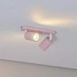 Børn TK Lighting Loftspot Livia, lyserød, 35 cm, 2 lyskilder, metal, GU10