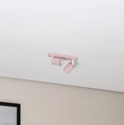 Børn TK Lighting Loftspot Livia, lyserød, 35 cm, 2 lyskilder, metal, GU10