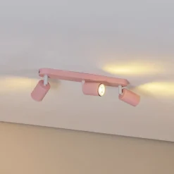 Loftspot Livia, lyserød, 52 cm, 3 lyskilder, metal, GU10^TK Lighting Outlet
