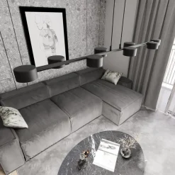 EMIBIG LIGHTING Loftlamper|Loftlamper>Loftspot Megara, længde 100 cm, metal, 8 lyskilder.