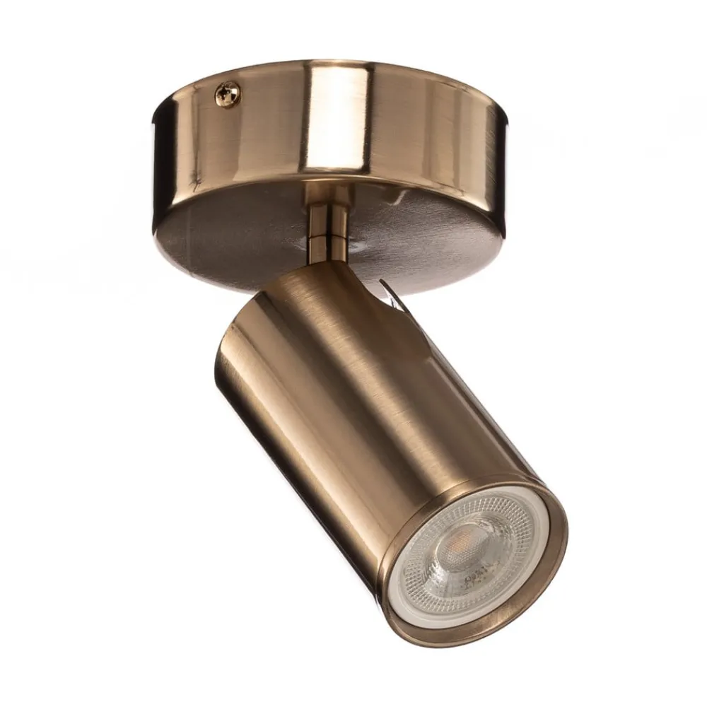 Loftspot, messing antik, 1 lyskilde^Lucea Hot