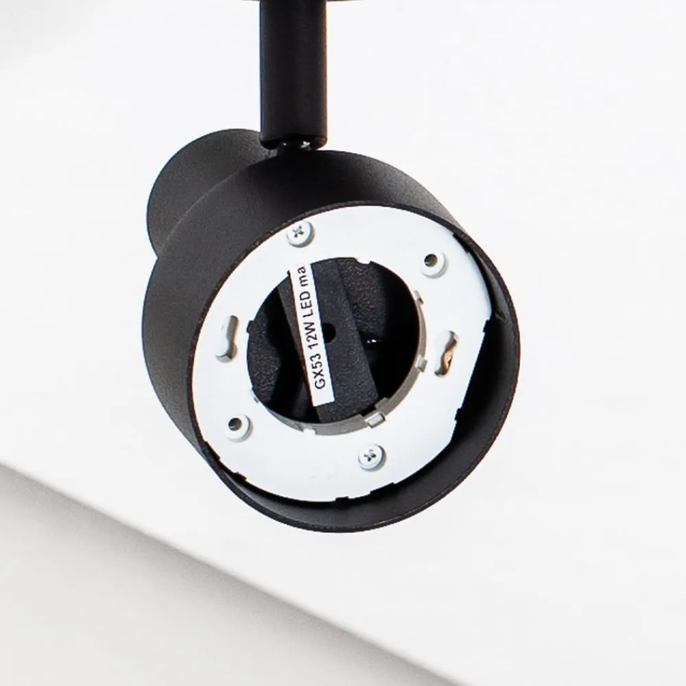 Loftspot Mona, 1 lyskilde, sort, bevægelig, stål^SIGMA Discount