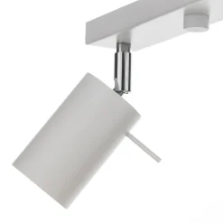 SOLLUX LIGHTING Loftspot Round, hvid, 4 lyskilder lineær