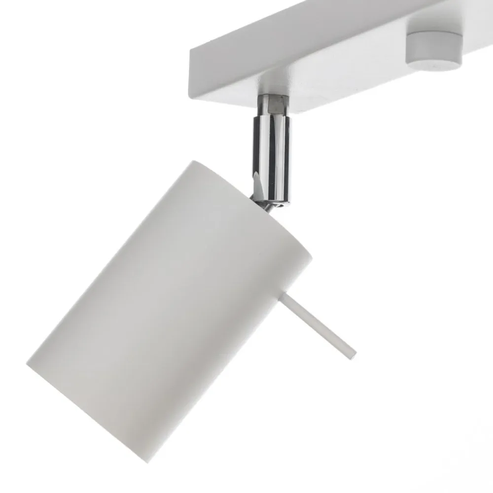 SOLLUX LIGHTING Loftspot Round, hvid, 4 lyskilder lineær