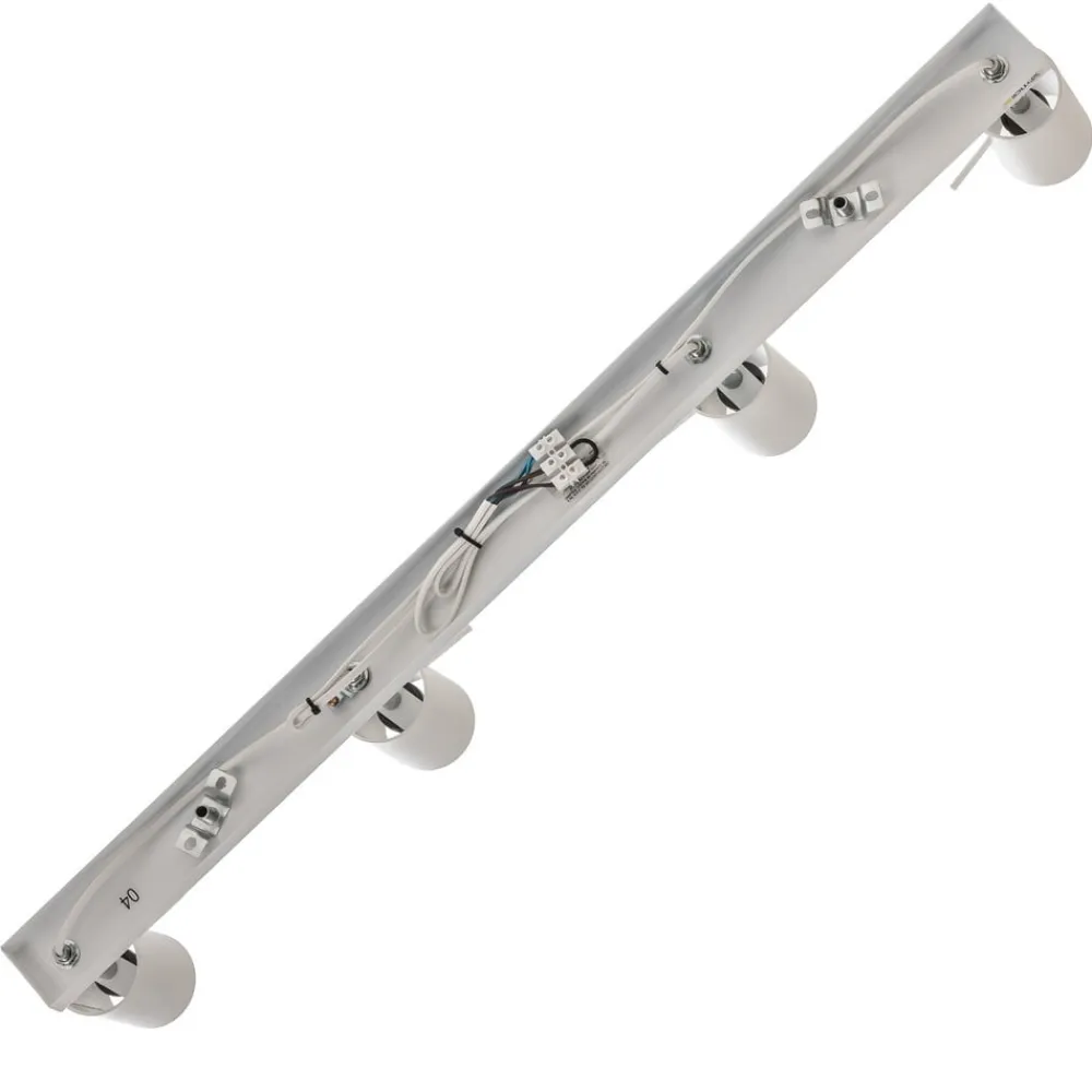 SOLLUX LIGHTING Loftspot Round, hvid, 4 lyskilder lineær