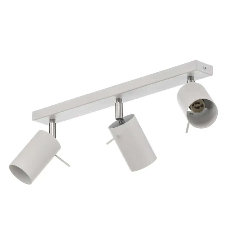 SOLLUX LIGHTING Loftspot Round, hvid, 3 lyskilder lineær