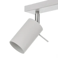 SOLLUX LIGHTING Loftspot Round, hvid, 3 lyskilder lineær