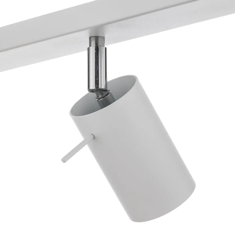 SOLLUX LIGHTING Loftspot Round, hvid, 3 lyskilder lineær