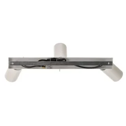 SOLLUX LIGHTING Loftspot Round, hvid, 3 lyskilder lineær