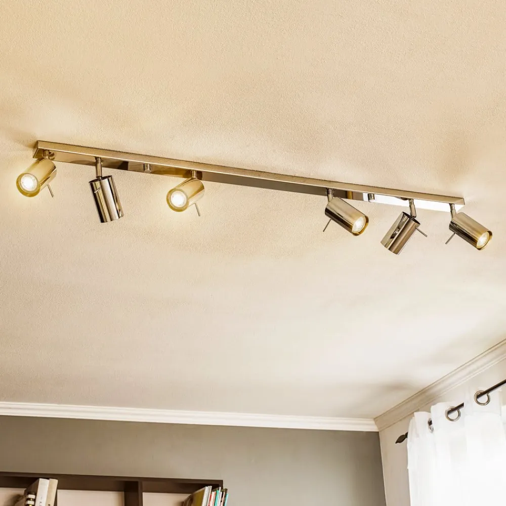 Loftspot Round, krom, 6 lyskilder lineær^SOLLUX LIGHTING New