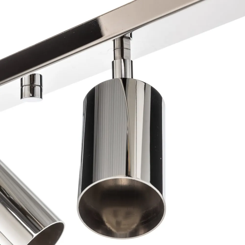 Loftspot Round, krom, 6 lyskilder lineær^SOLLUX LIGHTING New